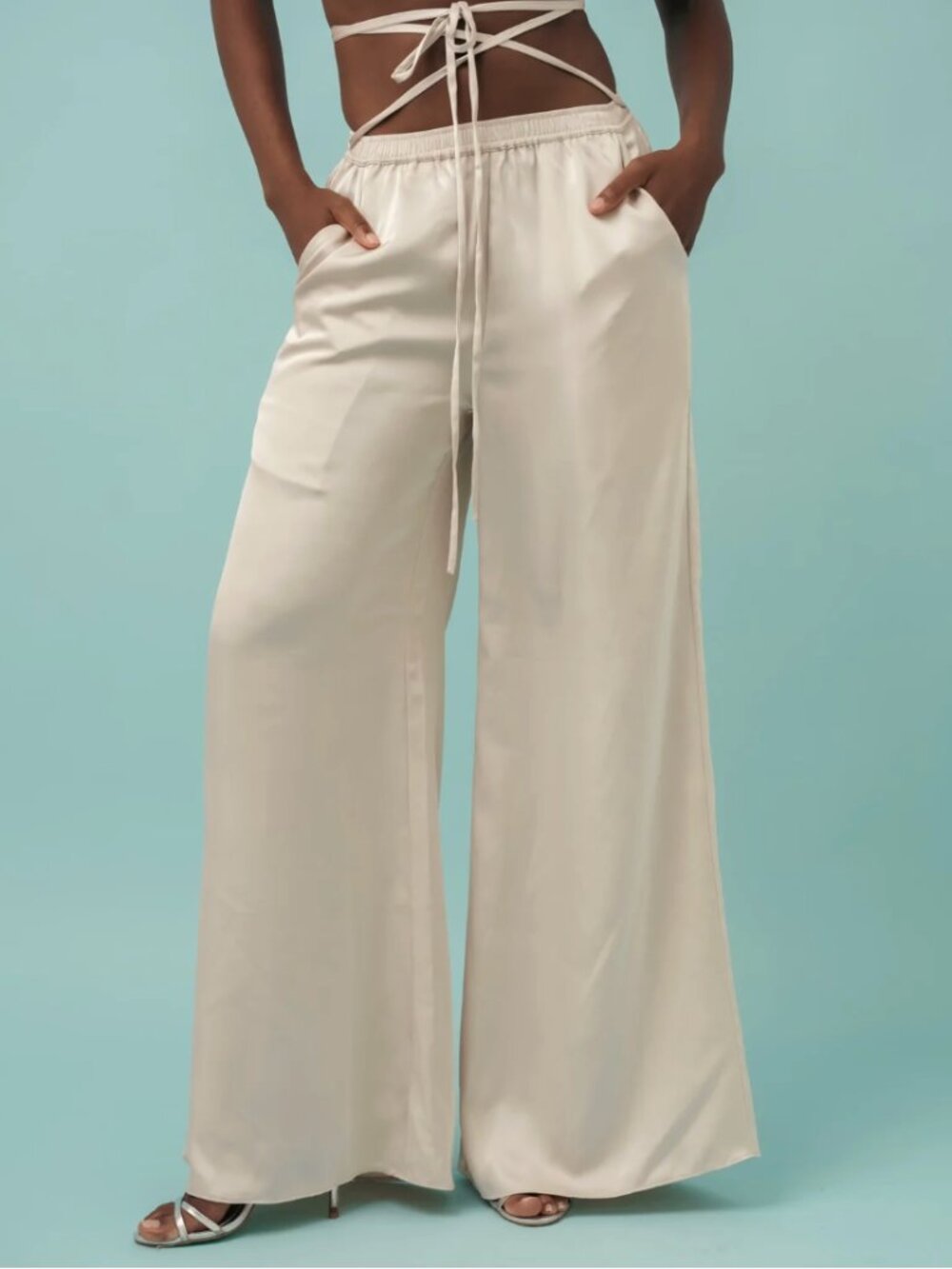 Musafir Silk Beige Gauri Pants